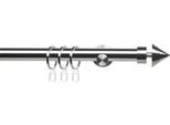 Gardinenstange LIEDECO "CELKEGEL01SG1L" Gr. 2, silber (edelstahlfarben), L:160cm Ø:25mm, Metall, Gardinenstangen, Gardinenstange, 1-läufig im Fixmaß Ø 25 mm