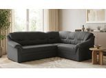 Ecksofa OTTO HOME "Nyborrg 234 x 185 cm, auch mit Schlaffunktion, formschön & stabil", grau (dunkelgrau), B:234cm H:84cm T:185cm, 100% Polyester, Sofas, Ecksofa, Wahlweise mit Bettfunktion, L-Form, moderne Steppung