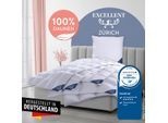 Daunenbettdecke EXCELLENT "Zürich, Bettdecke normal mit Bestnote "Hoher Schlafkomfort" bewertet.", weiß, B:200cm L:200cm, Bezug: 100% Baumwolle. Füllung: 100% Daunen, Bettdecken, Daunenbettdecke, Bettdecke 135x200 cm, 155x220cm und weitere Größen, Made in Germany