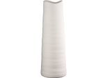 Bodenvase GILDE "Bodenvase konisch Morsum", weiß (creme), B:15,5cm H:56cm T:15,5cm Ø:15,5cm, Keramik, Vasen, Bodenvase