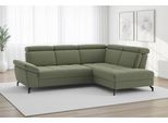 Ecksofa SIT & MORE "Vanity; L-Form, B. 254 cm", grün (olive), B:254cm H:84cm T:197cm, 95% Polyester 5% Polyamid, Sofas, Ecksofa, Inkl.Sitz-,Kopf-und Armteilverstellung