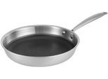 Bratpfanne RESTO KITCHENWARE "Achird Pfanne aus Tri-Ply (Edelstahl + Aluminium + Edelstahl) ofenfest", silber (silberfarben), H:5,3cm L:49cm Ø:26cm, Pfannen, Bratpfanne, Die 3-schichtige Basis ermöglicht eine Energieeinsparung von 25%