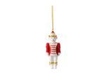 Weihnachtsfigur VILLEROY & BOCH "Ornament Nussknacker 2026 Christmas Classics 2,8 x 4,8 x 11,4 cm weiß-gold", rot (weiß, gold), B:4,8cm H:11,4cm T:2,8cm, Dekofiguren, Weihnachtsfigur, Nur Dekoration