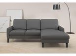 Ecksofa HOME AFFAIRE "Lecce, L-Form, Federkernpolsterung, Breite 224 cm", grau (fango), B:224cm H:86cm T:164cm, 100% Leder, Sofas, Ecksofa, inkl. saugroboterfreundliche Höhe & schmale Armlehnen