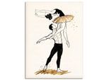 Wandbild OTTO HOME "Ballet I", gold (farbe bild(er): schwarz), B:45cm H:60cm T:1,7cm, Holz, Leinwand, Bilder, Wandbild, als Poster oder Leinwandbild in versch. Größen