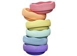 Balancetrainer STAPELSTEIN "Stapelstein rainbow pastel", bunt, Balancetrainer, Kinder, B/H/L: 12cm Ø 27,5cm, Polypropylen, Balancetrainer, für Drinnen und Draußen, 6-tlg. ØxH: 27,5x12 cm, H:12cm Ø:27,5cm