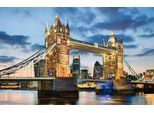 Leinwandbild BÖNNINGHOFF "Wandbild TOWER BRIDGE 60x90 cm – Leinwandbild Keilrahmen Deko modern", gold (farbe bild(er): gold, blau), B:90cm H:60cm T:1,8cm, Canvas, MDF, Bilder, Leinwandbild, auf Keilrahmen gespannt