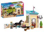 Konstruktions-Spielset PLAYMOBIL "Kleiner Stall mit Hufschmied (72131), I Love Horses", bunt, Spielbausteine, Kinder, Kunststoff, Konstruktions-Spielset, mit Licht; Made in Europe