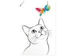 Wandbild OTTO HOME "Katze mit Spielzeug I", bunt (farbe bild(er): weiß), B:20cm H:30cm T:0,1cm, Papier, Bilder, Wandbild, als Poster oder Leinwandbild in versch. Größen