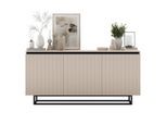 Meble Lindner Sideboard, Kaschmir, Metall, 4 Fächer, 3 Schubladen, Rechteckig,Rechteckig, 167x79x35 cm, Wohnzimmer, Kommoden & Sideboards, Sideboards