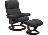 Relaxsessel STRESSLESS "Mayfair", grau (charcoal dinamica), B:79cm H:101cm T:73cm, Leder BATICK: BATICK ist ein leicht korrigiertes, durchgefärbtes und genarbtes Möbelleder, bei dem die meisten Unebenheiten und Spuren in der Regel entfernt wurden.;Leder PALOMA: PALOMA ist ein durchgefärbtes Semianilin-Möbelleder mit natürlicher Narbung.;ROHLEDER Stoff Q2 FARON: Ein fester zuverlässiger Bouclé mit