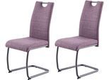 Freischwinger HELA "FLORENZ", lila (wildberry, wildberry, wildberry), B:43cm H:97,5cm T:61cm, Metall, Polyester, Stoff, Stühle, Freischwinger, Rundrohrgestell Matching Colour, gepolstert, mit Griff