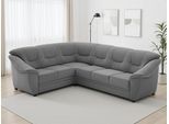 Ecksofa SIT & MORE "Savona L-Form, B. 262 cm, Komfortsitz, Eckcouch mit Stoff- & Lederwahl", grau (anthrazit), B:262cm H:90cm T:212cm, Sofas, Ecksofa, mit Schlaffunktion, Liegefl. 120x195 cm