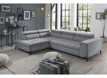 Ecksofa EXXPO - SOFA FASHION "Bocco, hochwertige Verarbeitung, toller Sitzkomfort, bequem, L-Form", silber, B:276cm H:75cm T:203cm, 100% PES, Sofas, Ecksofa, aus Luxus-Microfaser +Simply Clean - für besonders einfache Reinigung