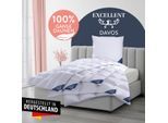 1100000002199 EXCELLENT "Davos, Bettdecken für Sommer und Winter, Decke", weiß, B:240cm L:220cm, Bezug: 100% Baumwolle. Füllung: 100% Daunen, Bettdecken, 1100000002199, Bettdecke 135x200 cm, 155x220cm und weitere Größen, Made in Germany