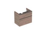 Geberit Smyle Square Waschtisch-Unterschrank 500353JR1 73,4x61,7x47cm, Holzstruktur Nussbaum hickory, 2 Schubladen