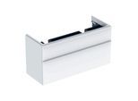 Geberit Smyle Square Doppelwaschtisch-Unterschrank 500356001 118,4x61,7x47cm, 2 Schubladen, weiß hochglanz