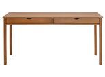 Schreibtisch HOME AFFAIRE "Gava", beige (natur, natur, natur), B:160cm H:80cm T:70cm, Tische, Schreibtisch, massives Kiefernholz, für das home office, Breite 100/120/140/160 cm