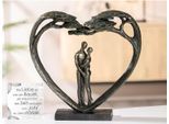 Dekofigur CASABLANCA BY GILDE "Skulptur "Love Tree", braun (bronzefarben), B:32cm H:31,5cm T:8cm, Kunstharz, Dekofiguren, Dekofigur