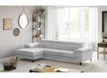 Ecksofa OTTO HOME "Astra L-Form, B: 300 cm, inkl. Kopfteilverstellung", grau (stone), B:300cm T:169cm, 95% Polyester (PES) 5%Polyamid (PA), Sofas, Ecksofa, opt. Schlaffunktion + XL-Bettkasten, LF:222x124cm, Wellenunterfederung