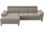 Ecksofa SIT & MORE "Vanity L-Form, B: 264 cm, mit Sitz-, Kopf- und Armteilverstellung", beige (stone), B:264cm H:84cm T:181cm, 100% Polyester, Sofas, Ecksofa, Couch optional mit Schlaffunktion & Bettkasten