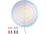 JUST LIGHT LED Wandleuchte "Dartscheibe NEON-DARTS", bunt (multicolor), Ø 46cm, 1 Stk., Leuchten, LED-Dartscheibe mit 4 Saugnapf-Dartpfeilen, LED Wandleuchte