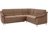 Ecksofa SIT & MORE "Cardoso L-Form", braun, B:249cm H:90cm T:209cm, Flachgewebe (100% Polyester);Struktur (100% Polyester);Luxus-Microfaser (90% Polyester, 10% Polyamid), Sofas, Ecksofa, mit Federkern, wahlweise mit Schlaffunktion und Schubkasten