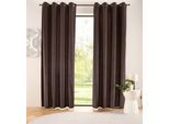 Gardine "LADINA" Gr. 1, braun (dunkelbraun), B:140cm H:145cm, Polyester, Recyceltes Material, LEGER HOME BY LENA GERCKE, Gardinen, Gardine, blickdichter Vorhang, Samt Vorhang - Premium