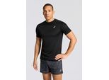 Laufshirt ASICS "ASICS CORE SS TOP", Herren, Gr. L, schwarz (performance schwarz), Obermaterial: 100% Polyester, normal, Rundhals, Shirts Laufshirt, Schnelltrocknend, Reflektierend, Leicht