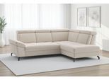 Ecksofa SIT & MORE "Vanity L-Form, B: 254 cm, mit Sitz-, Kopf- und Armteilverstellung", beige (creme), B:254cm H:84cm T:197cm, 100% Polyester, Sofas, Ecksofa, Couch optional mit Schlaffunktion & Bettkasten