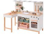 Spielküche MUSTERKIND "Robusta", weiß (weiß, natur), Spielküchen, KinderB:100cm H:87cm T:59cm, Holz, Kunststoff, Spielküche, B:100cm H:87cm T:59cm