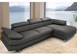 Ecksofa COTTA "Solution L-Form, B:286cm,modern mit Relaxarmlehne, Wellenunterfederung", grau, B:286cm H:73cm T:167cm, Sofas, Ecksofa, mit Arm- & Kopfteilverstellung, wahlweise mit Schlaffunktion