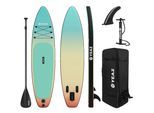 Inflatable SUP-Board YEAZ "SUP Board und Kit LAGUNA BEACH - EXOTRACE - SET", blau (türkis), Wassersportboards, Inflatable SUP-Board