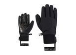 Skihandschuhe ZIENER "KYMARY-Z AQUASHIELD DAUNENFÜTTERUNG DAMEN", Damen, Gr. 8,5, schwarz, Materialmix, Handschuhe Skihandschuhe, wasserdicht, winddicht, extra warm, Lederinnenhand, Plüschfutter