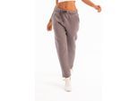 Graue Damen-Jogginghose mit lässiger Passform, hohem Bund und Polarfleece-Futter – Echo