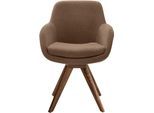 Esszimmerstuhl MUSTERRING "Tavia", braun (caramel, wild, nussbau), B:62cm H:86cm T:66cm, Stühle, Esszimmerstuhl, Stativgestell Wildnussbaum, Drehfunktion optional, diverse Farben