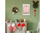 Metallbild QUEENCE "Very Merry Christmas", beige (farbe bild(er): beige), B:20cm H:30cm, Metall, Stahl, Bilder, Metallbild, Stahlschilder