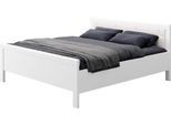Einzelbett PRIESS "Arnsberg Komfortbett mit flexibel höhenverstellbarer Liegefläche", weiß (lichtweiß, weiß), B:188cm L:208cm, Betten, Einzelbett, gepolstertes Kopfteil, Made in Germany mit Blauem Engel und Goldenem M