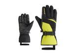 Skihandschuhe ZIENER "GALERIUS-Z GORE-TEX", Herren, Gr. 8,5, gelb (schwarz.electric grass), Materialmix, Handschuhe Skihandschuhe, wasserdicht, winddicht, atmungsaktiv, warm, lange Stulpe