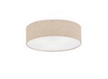 Fischer & Honsel Deckenleuchte Thor, Sand, Kunststoff, Textil, rund,rund, 40x12x40 cm, Lampen & Leuchten, Innenbeleuchtung, Leuchten nach Räumen, Schlafzimmerlampen