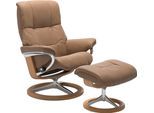 Fußhocker STRESSLESS "Mayfair", braun (almond paloma), B:55cm H:41cm T:39cm, Leder BATICK: BATICK ist ein leicht korrigiertes, durchgefärbtes und genarbtes Möbelleder, bei dem die meisten Unebenheiten und Spuren in der Regel entfernt wurden.;Leder PALOMA: PALOMA ist ein durchgefärbtes Semianilin-Möbelleder mit natürlicher Narbung.;ROHLEDER Stoff Q2 FARON: Ein fester zuverlässiger Bouclé mit einem
