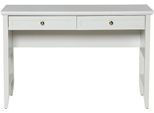 Schreibtisch JAHNKE "CLASSIC D 120", weiß (weiß, weiß, weiß), B:120cm H:79cm T:50cm, Tische, Schreibtisch, Schreibtisch, Schminktisch, Konsole, 2 Schubladen, Breite: 120 cm