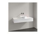Villeroy und Boch Antao Waschtisch-Unterschrank K10150MT 120x19x50cm, Hahnloch, Waschbeckenplattenfarbe Lack, white matt lacquer