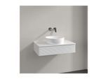Villeroy und Boch Antao Waschtisch-Unterschrank K08150GF 80x19x50cm, Hahnloch, Waschbeckenplattenfarbe Lack, glossy white lacquer
