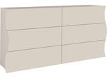 Kommode HOME AFFAIRE "Onda", beige (kaschmir), B:154cm H:81cm T:40cm, Holzwerkstoff, Sideboards, Kommode, Onda, 154 cm breit, Kaschmir, mit 6 Schubladen, Made in Italy