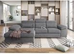 Ecksofa SIT & MORE "Cabrio L-Form, B: 295 cm, mit Sitztiefen-, Arm- & Kopfteilverstellung", grau, B:295cm H:87cm T:180cm, 100% Polyester, Sofas, Ecksofa, 2 Nierenkissen, Federkern, mit Schlaffunktion und Stauraum