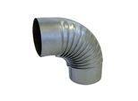 Bertrams Alu Bogen 14BG90-100 90°, Ø 100 x 0,7 mm, gerippt