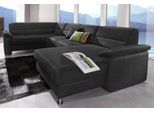 Wohnlandschaft SIT & MORE "Ascara U-Form, B:312cm, klassisches Design, Taschenfederkernpolsterung", schwarz, B:312cm H:85cm T:204cm, NaturLeder in Sitz und Rücken, Korpus ist mit passendem Kunstleder bezogen.;Luxus-Microfaser (100% Polyester);Softlux-Kunstleder;Primabelle-Microfaser (100% Polyester), Sofas, Wohnlandschaft, inklusive Boxspring/Federkern-Polsterung, wahlweise mit Schlaffunktion