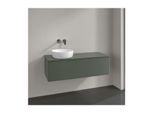 Villeroy und Boch Antao Waschtisch-Unterschrank K33050HL 120x36x50cm, Hahnloch, Waschbeckenplattenfarbe Lack, leaf green matt lacquer