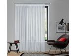 Gardine OTTO HOME "Dolly" Gr. 10, grau (hellgrau), B:450cm H:245cm, Polyester, Gardinen, Gardine, Transparent, Gewebt, Polyester, extra Breite ab 3 Meter
